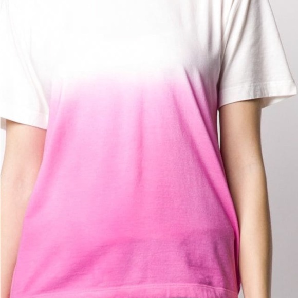 Off white ombré t shirt , white and fuchsia with logo in the back - Picture 4 of 6